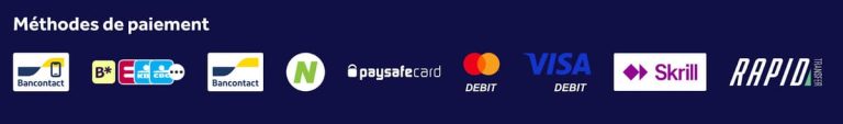 Wellington Casino moyens paiement